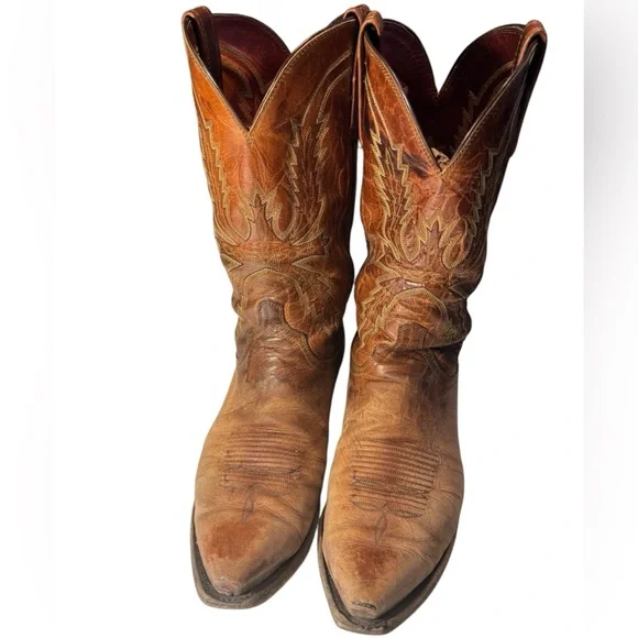 Vintage Lucchese N1547.54 Crayton Mad Dog Snip Toe Men’s 10 EE Cowboy Boots - Picture 5 of 16